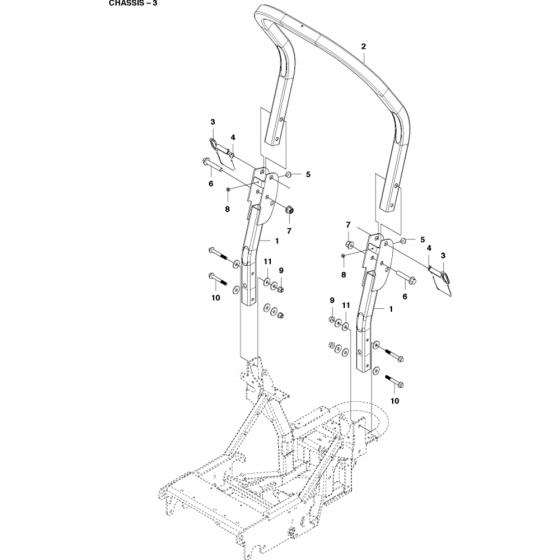 Chassis/Frame for Husqvarna P 524EFI