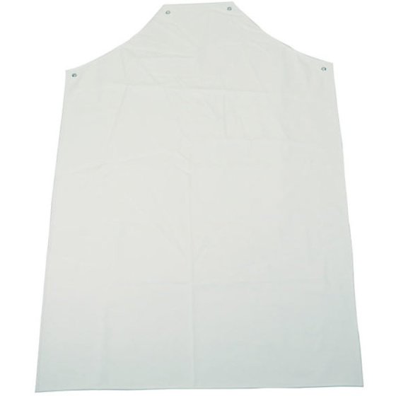 PVC Apron Metal Securing Eyelets Ties Not Included 42"X36" White Pack of 10