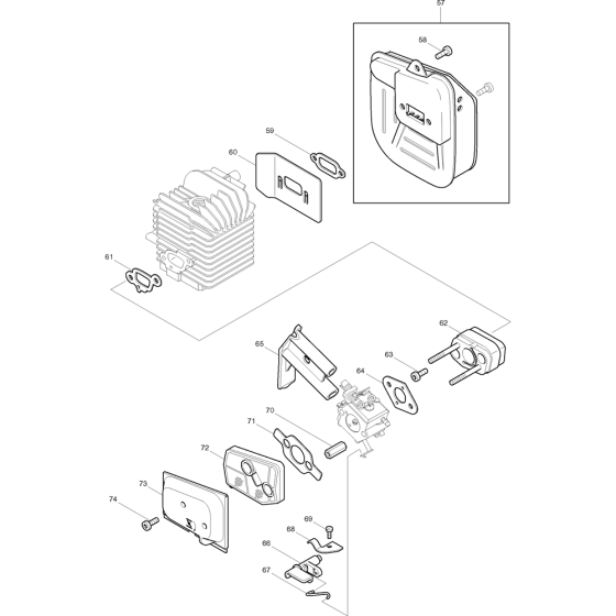Filter Assembly for Makita DBC3300