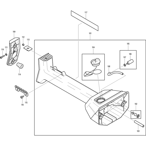 Tank Assembly for Makita DBC3300