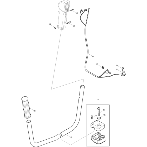 Handle Assembly for Makita DBC3300
