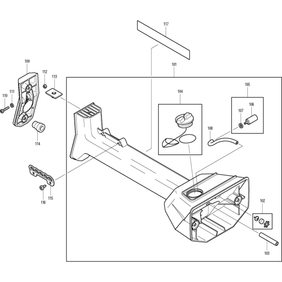 Tank Assembly for Makita DBC4000
