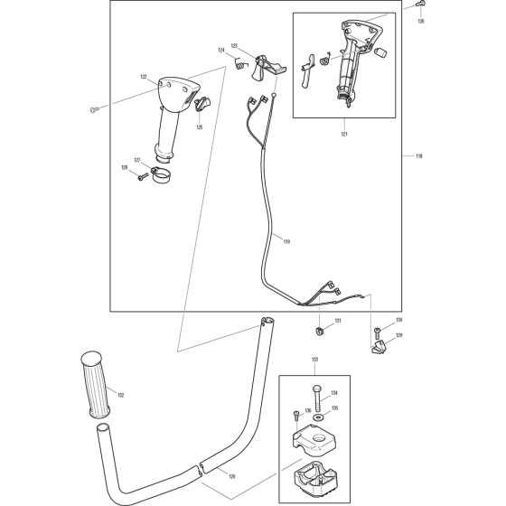 Handle Assembly for Makita DBC4010