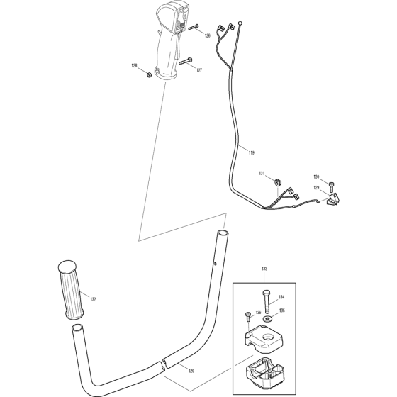 Handle Assembly for Makita DBC4500