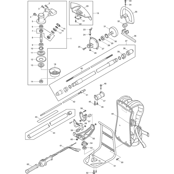 Shaft Assembly for Makita EBH341R
