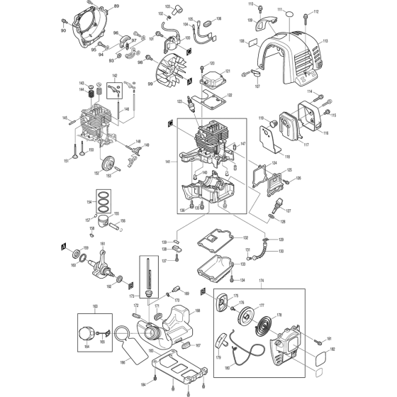 Makita EBH341U Assembly