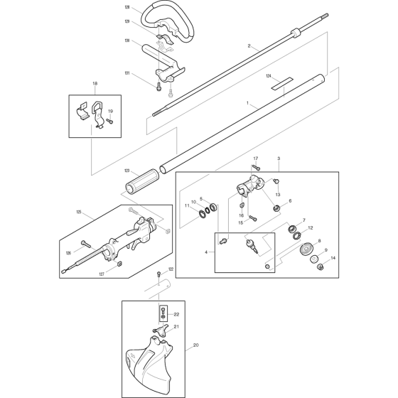 Shaft Assembly for Makita RBC201