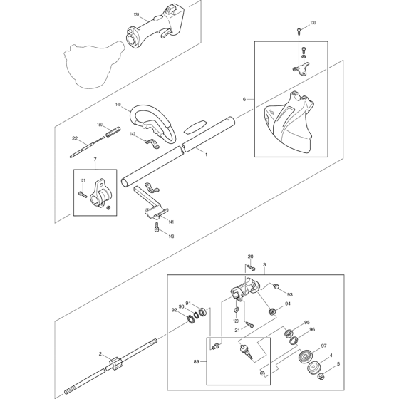 Shaft Assembly for Makita RBC251