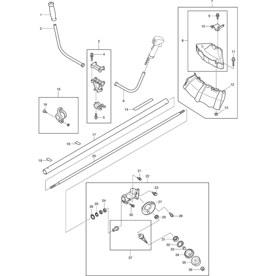 Shaft Assembly for Makita RBC3101