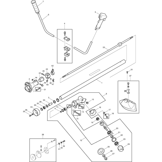 Shaft Assembly for Makita RBC420