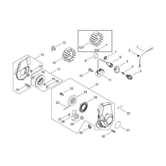 Starter & Magneto for ECHO PB-251