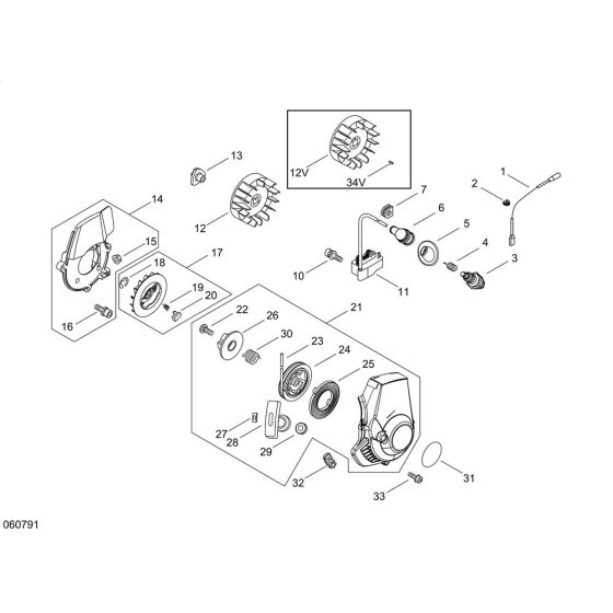 Starter, Magneto for ECHO PB-255ES