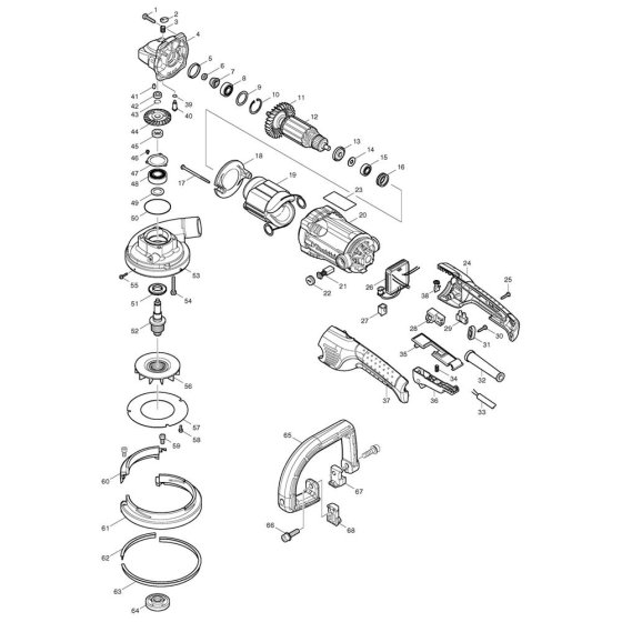 Makita PC5000C Planer Assembly