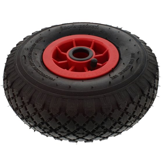 260mm Dia Polypropylene Centre c/w Roller Bearing & Pneumatic Wheel Only