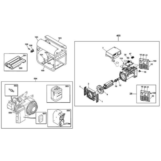 DeWalt Generator Assembly