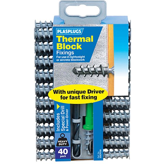 SSCP558 Thermal Block Fixing (40) by Plasplugs - SSCP558