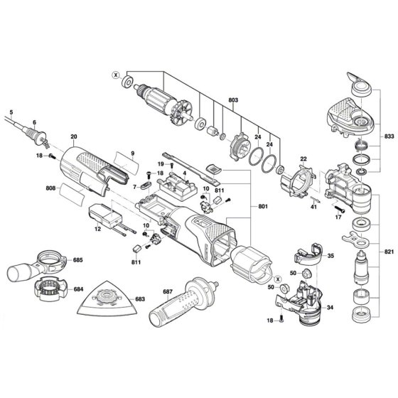 Bosch PMF 350 CES Assembly