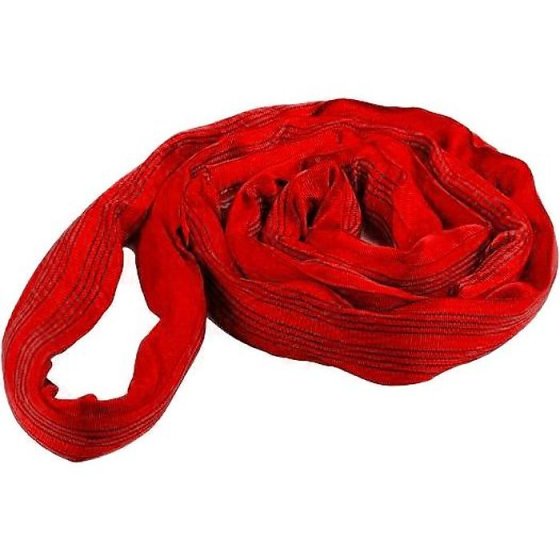 Polyester Roundsling - WLL: 5T (Red) - 12M Sling Circumference - Manufactured from High Quality, Durable Polyester Fibres