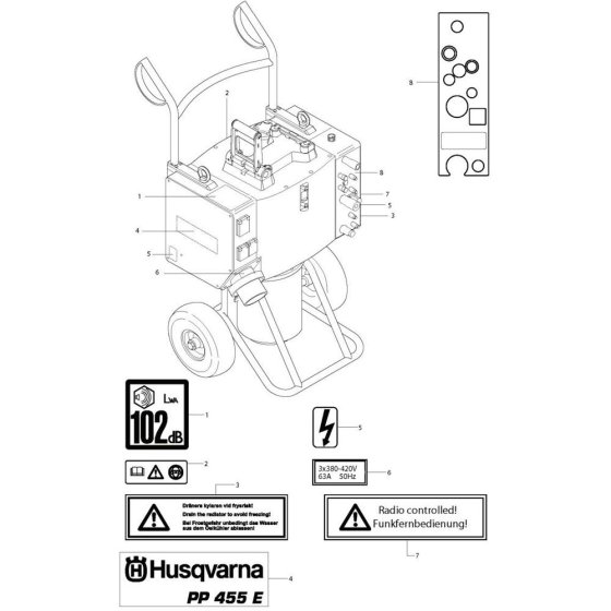 Decals for Husqvarna PP 455 E