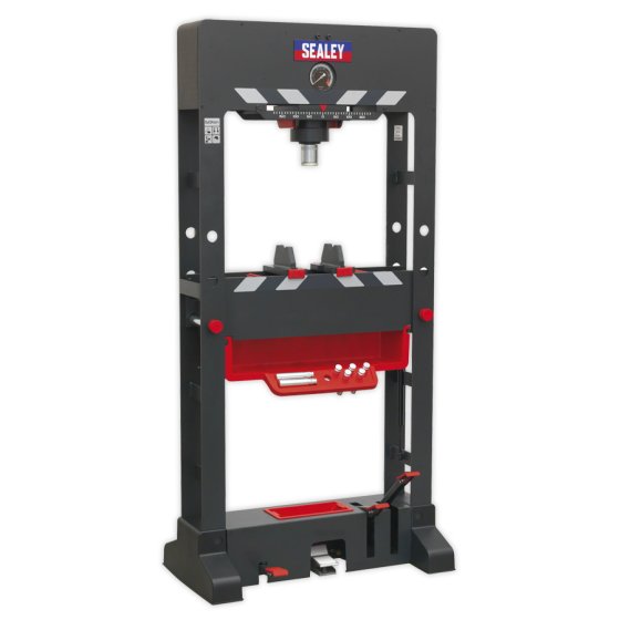 Premier Air/Hydraulic Press 50tonne Floor Type with Sliding Ram and Foot Pedal Sealey Part No. PPF501