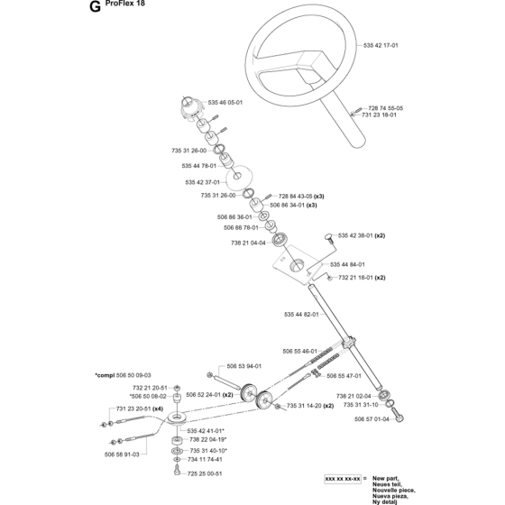 Steering Assembly for Husqvarna