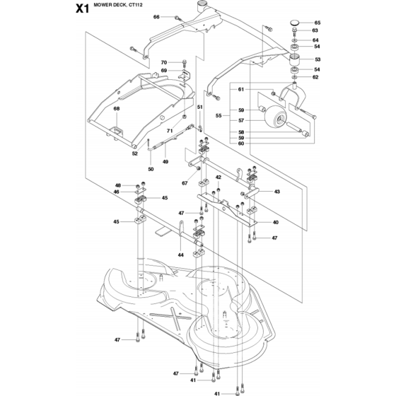 44" Cutting Deck Assembly