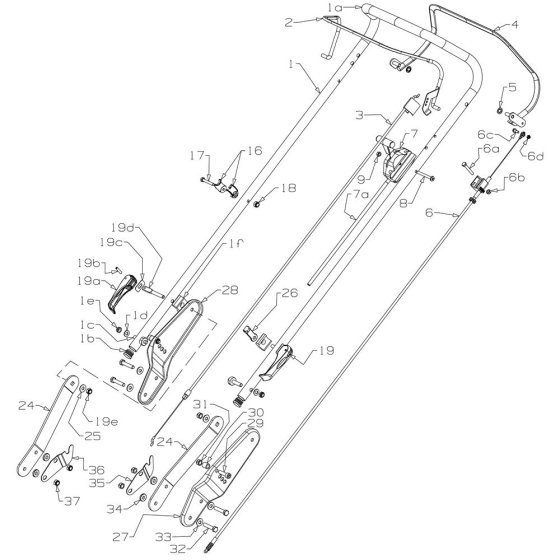 Handle Assembly for Morrison Mower