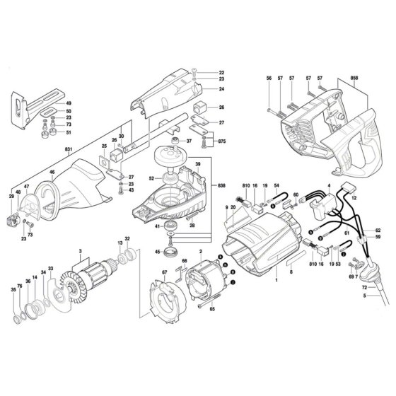 Reciprocating Saw Assembly
