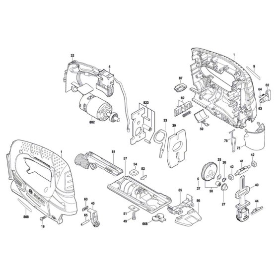 Bosch PST 18 LI Jigsaw Assembly
