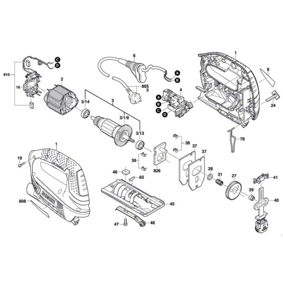 Jig Saw Assembly for Bosch