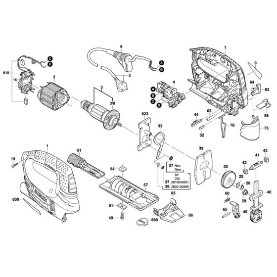 Jig Saw Assembly for Bosch