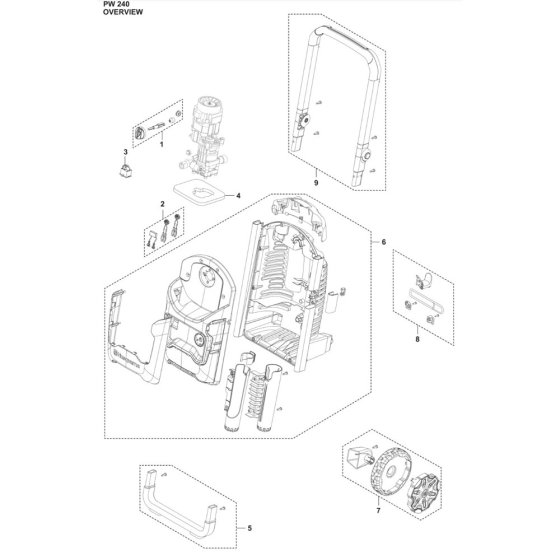 Husqvarna PW 240 Assembly