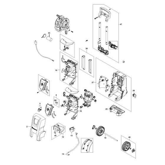 Husqvarna PW 350 Assembly