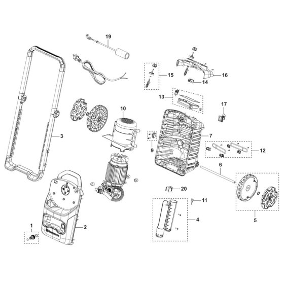 Frame Assembly for Husqvarna PW 360