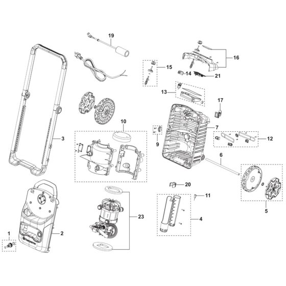 Frame Assembly for Husqvarna PW 370