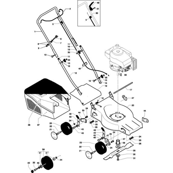 Flymo QS40S Mower Assembly
