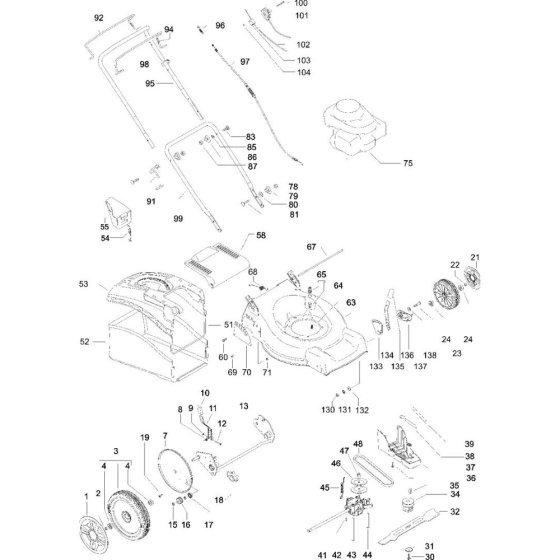 Flymo QUICKSILVER 5145HW Assembly