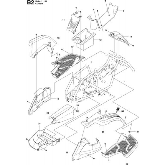 Cover Assembly-2 for Husqvarna