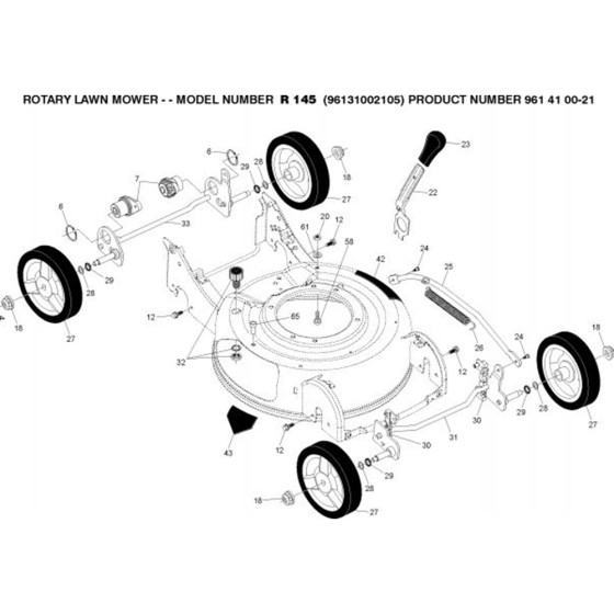 Drive Assembly for Husqvarna R145