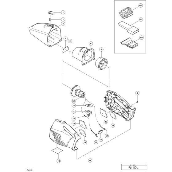 Hikoki R14DL Main Assembly