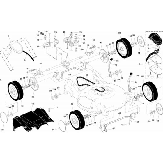 Complete Assembly for Husqvarna R152