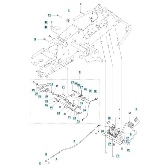 Pedal Assembly for R 200iX Mower