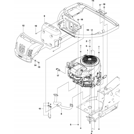 Engine Assembly for Husqvarna R214
