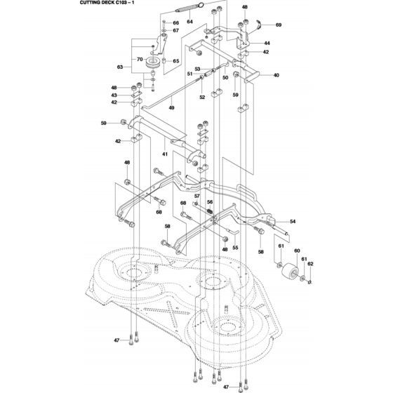103cm Cutting Deck Assembly