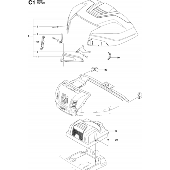 Cover Assembly for R316 T Riders