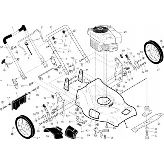 Frame Assembly for Husqvarna R53 SVL