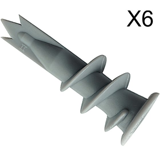 Nylon Self-Drill Plasterboard Fixing Pack of 6 by Rawlplug - R-S1-DRA01/6