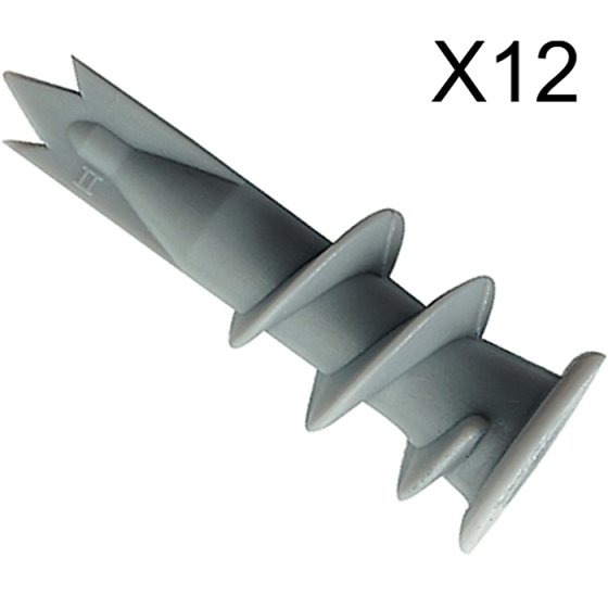 Nylon Self-Drill Plasterboard Fixing Pack of 12 by Rawlplug - R-S1-DRA01/12