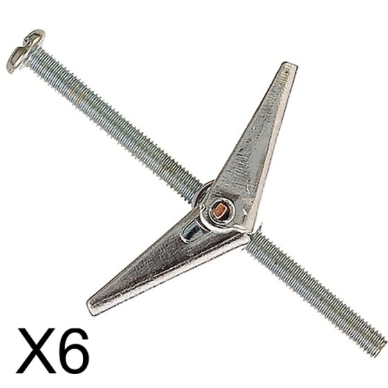 Spring Toggle M5 x 80mm Pack of 6 by Rawlplug - R-S1-SPO5080/6