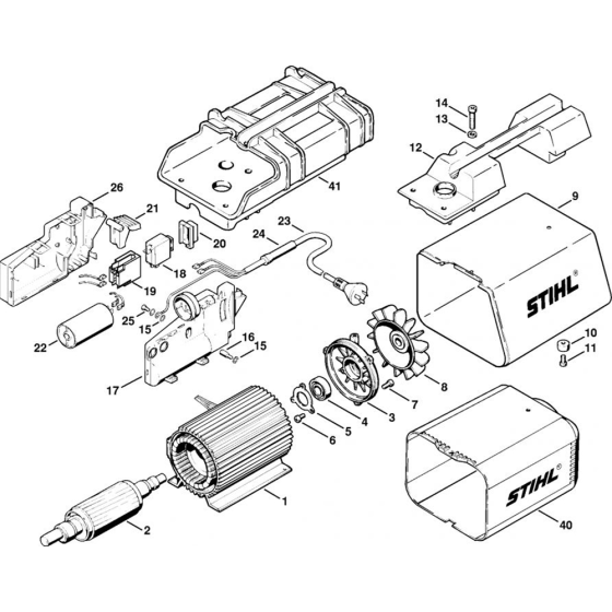 Electric Motor for Stihl RB 220 K